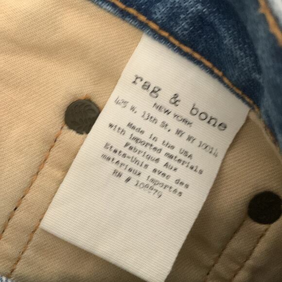 Rag & Bone Women’s Marilyn Shorts Button Fly Distressed in Ombré Size 25 - Picture 8 of 9